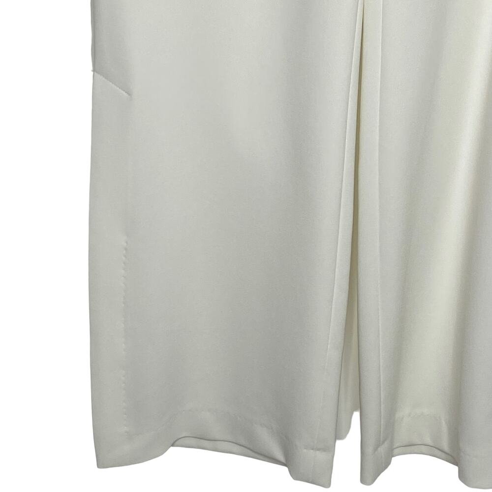 Theory Womens Size 6 Ivory High Slit Crepe Dress Pants Trousers Wide Leg NEW - Picture 4 of 8